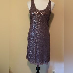 Max Studio sequins dress, Sz L. Taupe color. Beautiful!